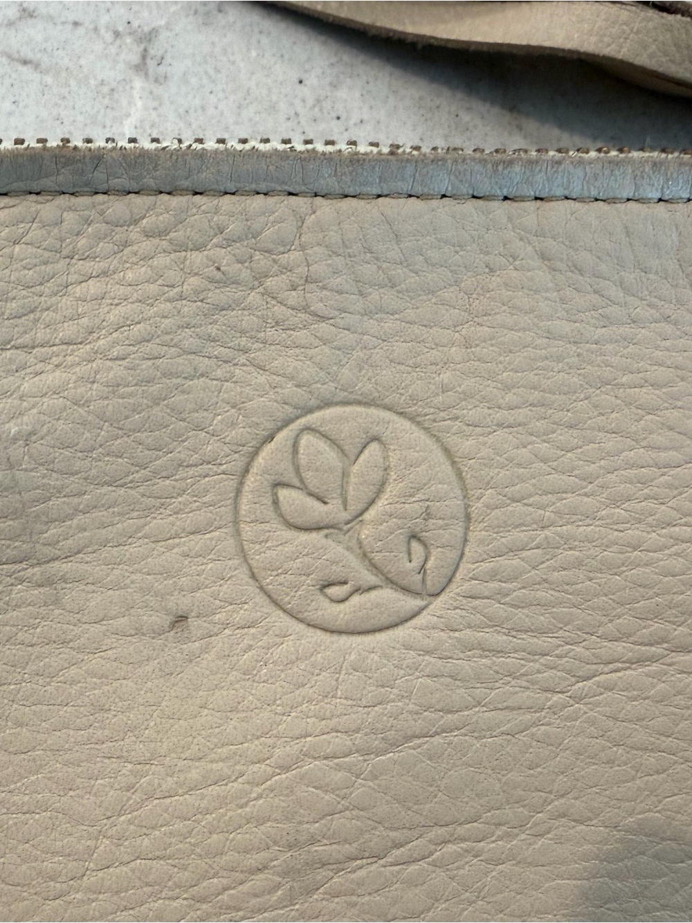 Beaudin Caroline Crossbody Cream and Brown Bag with Repurposed LV Monogram Panel - Picture 7 of 11